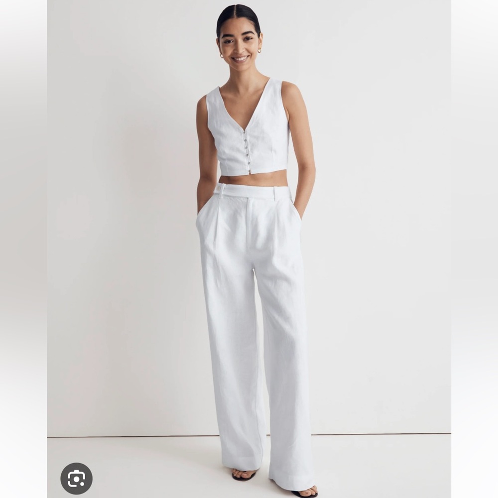 Madewell White Linen Pants